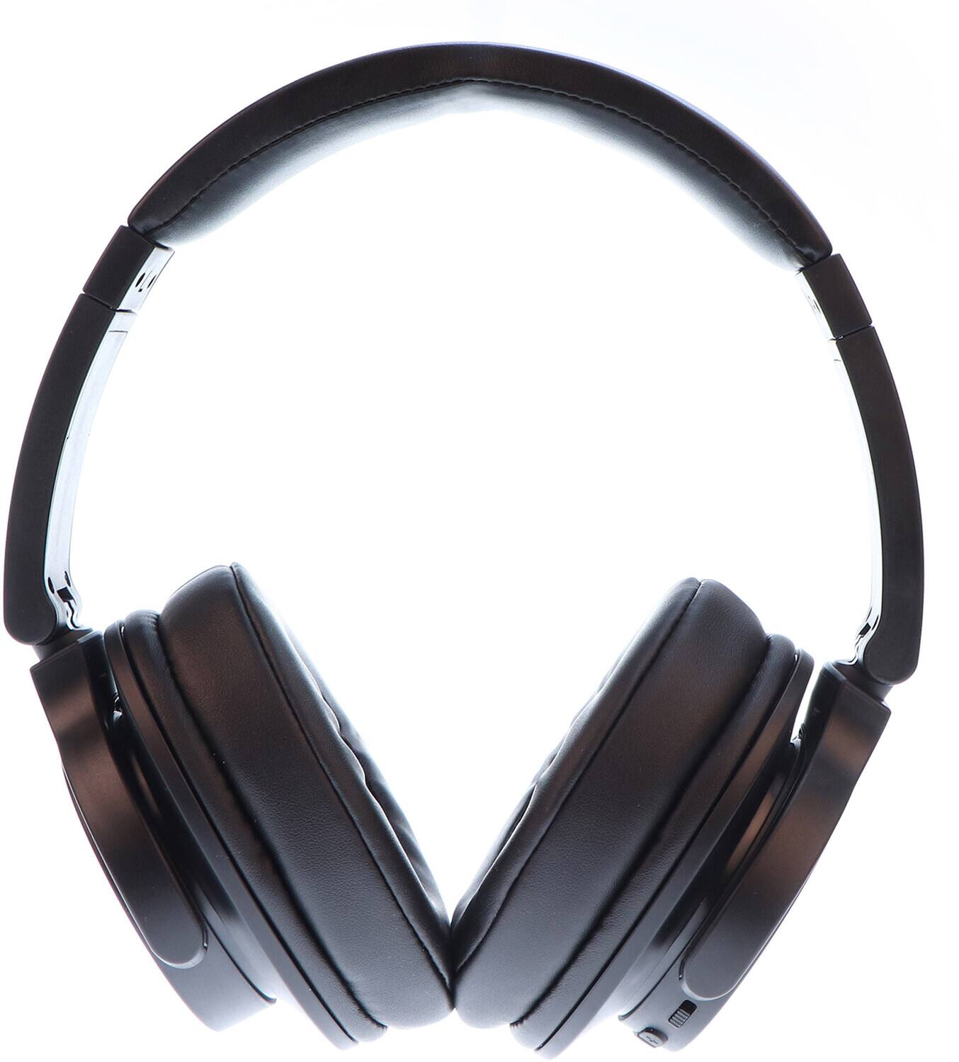 Alt View 1. Maxell - Maxell 199685 ANC-BT32 Active Noise Cancellation Bluetooth Headphone w/Boom MIC (Black)   - HEADPHONES - Multicolor.