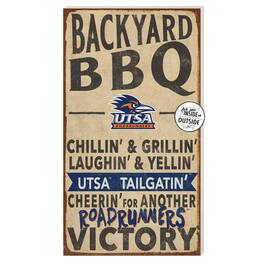 Jardine - UTSA Roadrunners 11'' x 20'' Indoor/Outdoor BBQ Sign - Brown