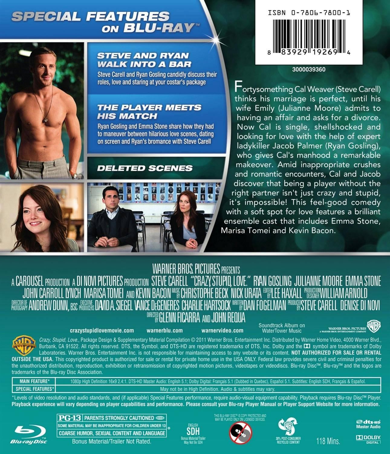 Back. Crazy, Stupid, Love [Blu-ray].