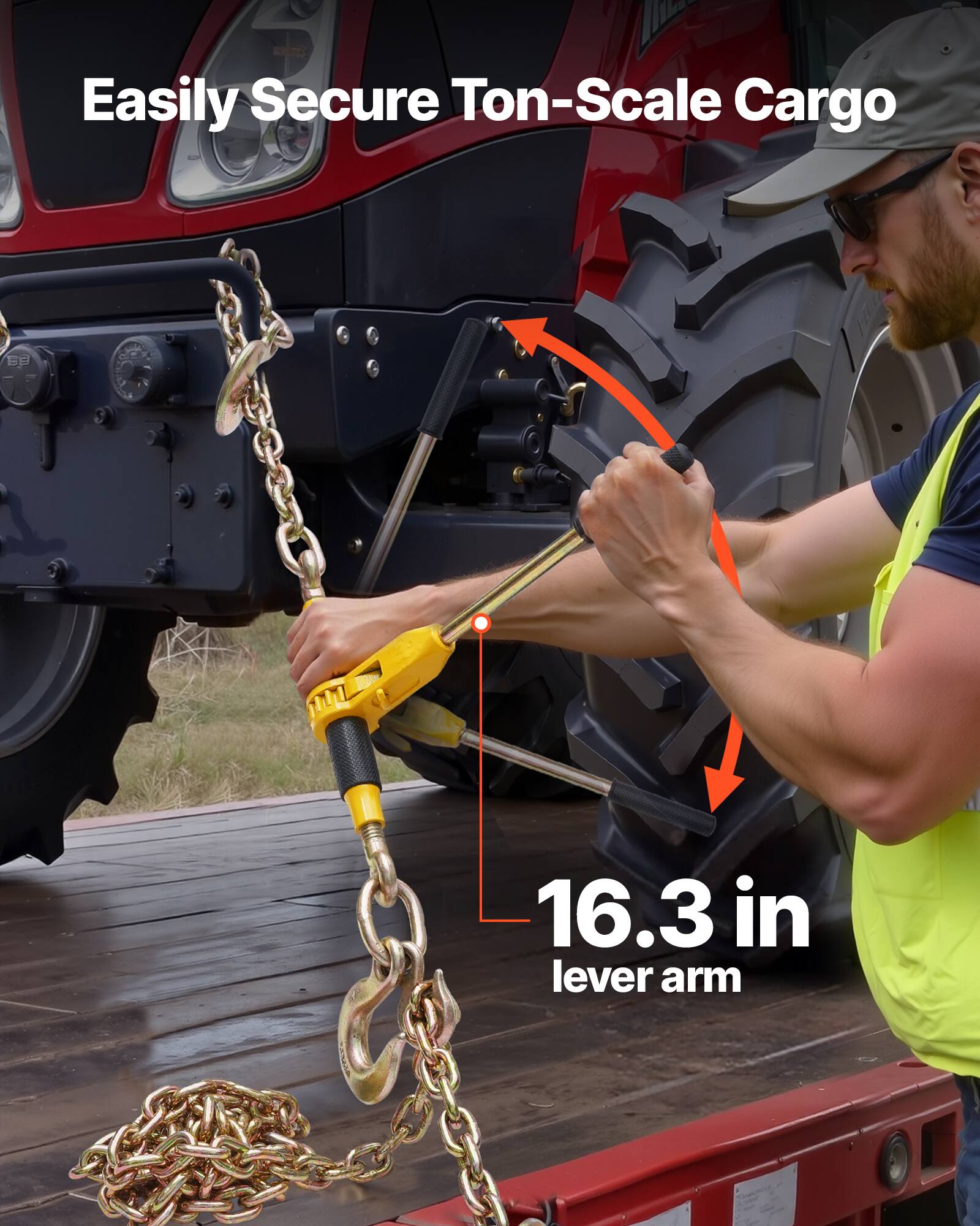 Easily Secure Ton-Scale Cargo  
16.3 in lever arm