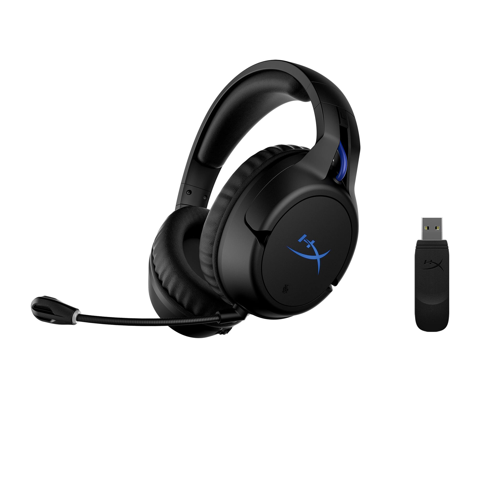 Angle. HyperX - HyperX Cloud Flight - Wireless Gaming Headset for PC, laptop, PS5, and PS4 - Black - BLACK.