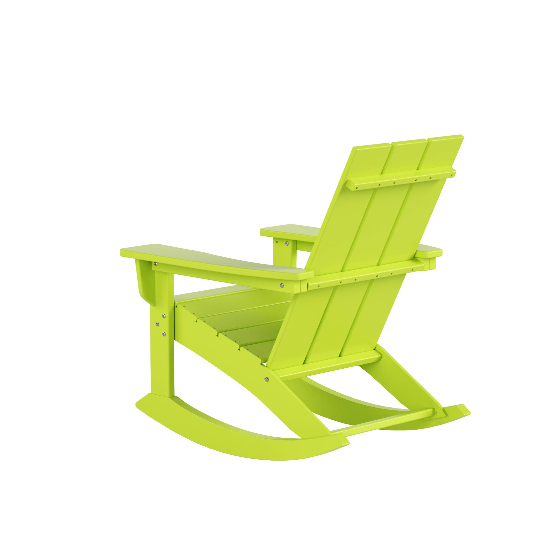 Alt View 3. WestinTrends - WestinTrends Ashore Outdoor Patio Modern Adirondack Rocking Chair - Lime.