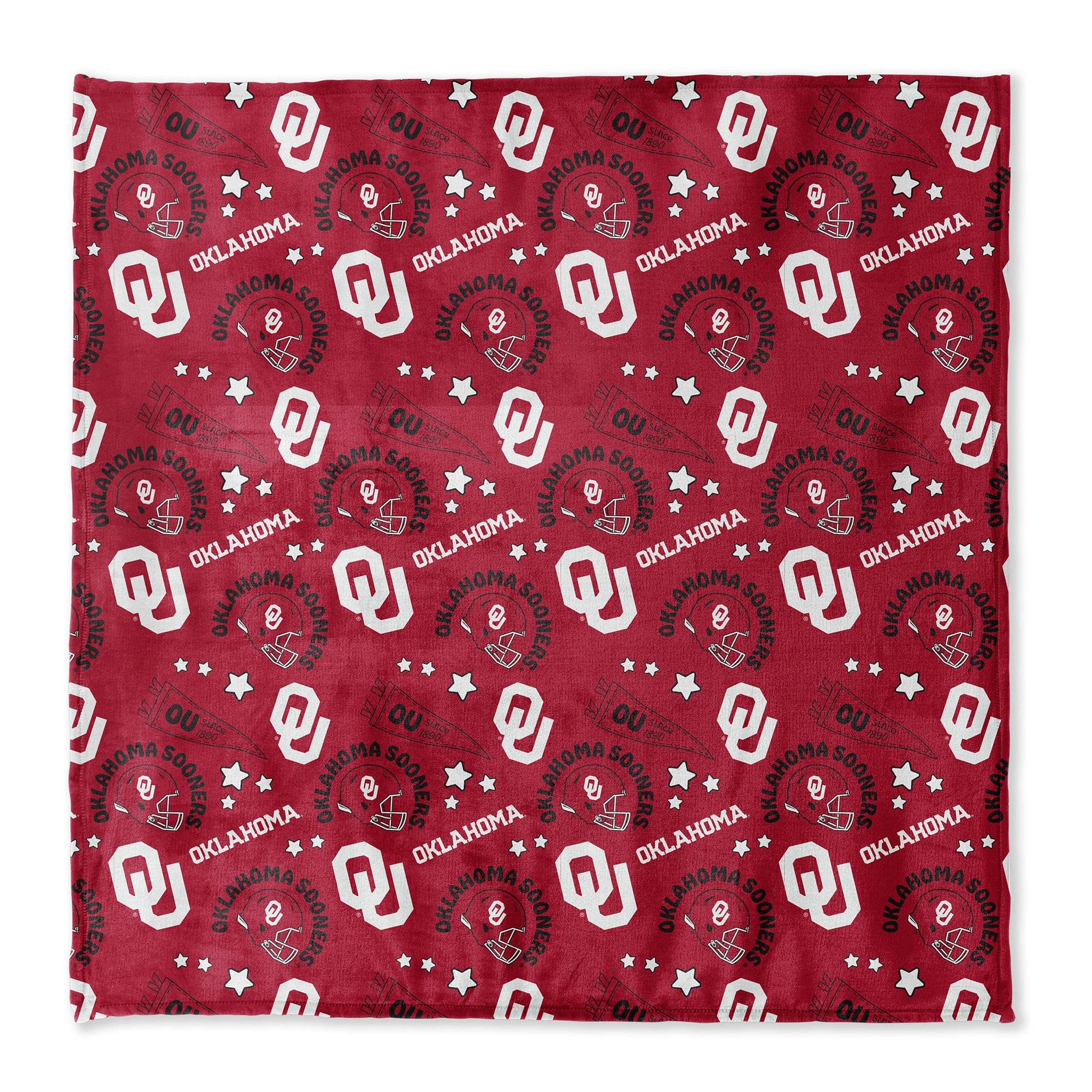 Pegasus - Oklahoma Sooners 108" x 108" Victory Pennant Ultra Cozy Family Blanket - Multicolor