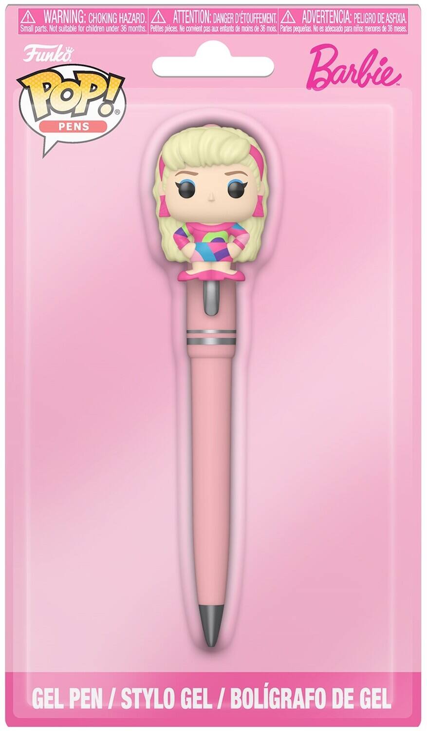 WARNING: CHOKING HAZARD. ATTENTION: DANGER D'ÉTOUFFEMENT. ADVERTENCIA: PELIGRO DE ASFIXIA. Small parts. Not suitable for children under 36 months. Petites pieces. Ne convient pas aux enfants de moins de 36 mois. Partes pequeñas. No es adecuado para niños menores de 36 meses. Funko Barbie POP! PENS GEL PEN /STYLO PEN / GEL/ BOLGRAFO GEL DE GEL