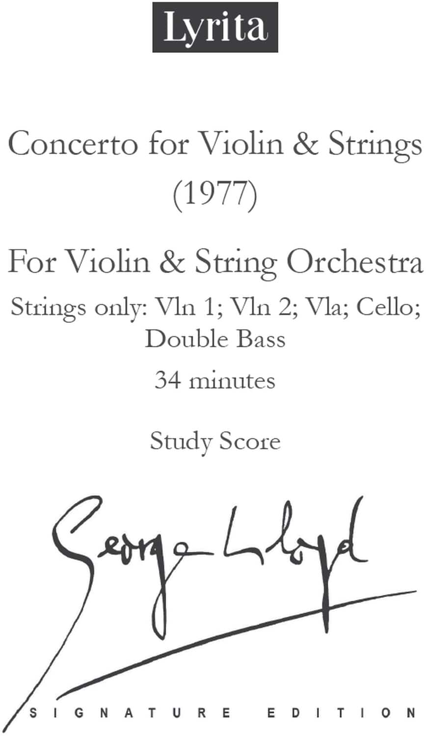 PopMarket - Lloyd: Concerto for Violin & Strings Study Score - Multicolor
