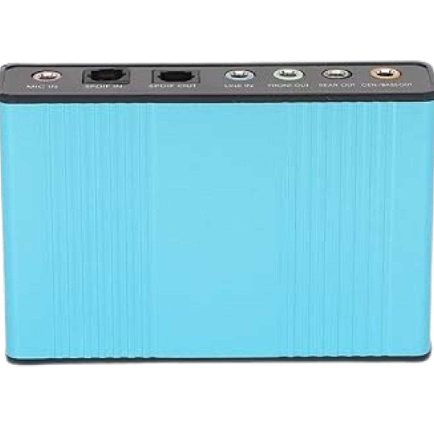 Angle. Stock Preferred - 6-Channel 5.1 USB External Sound Card Adapter with Optical Audio - Black/Blue.