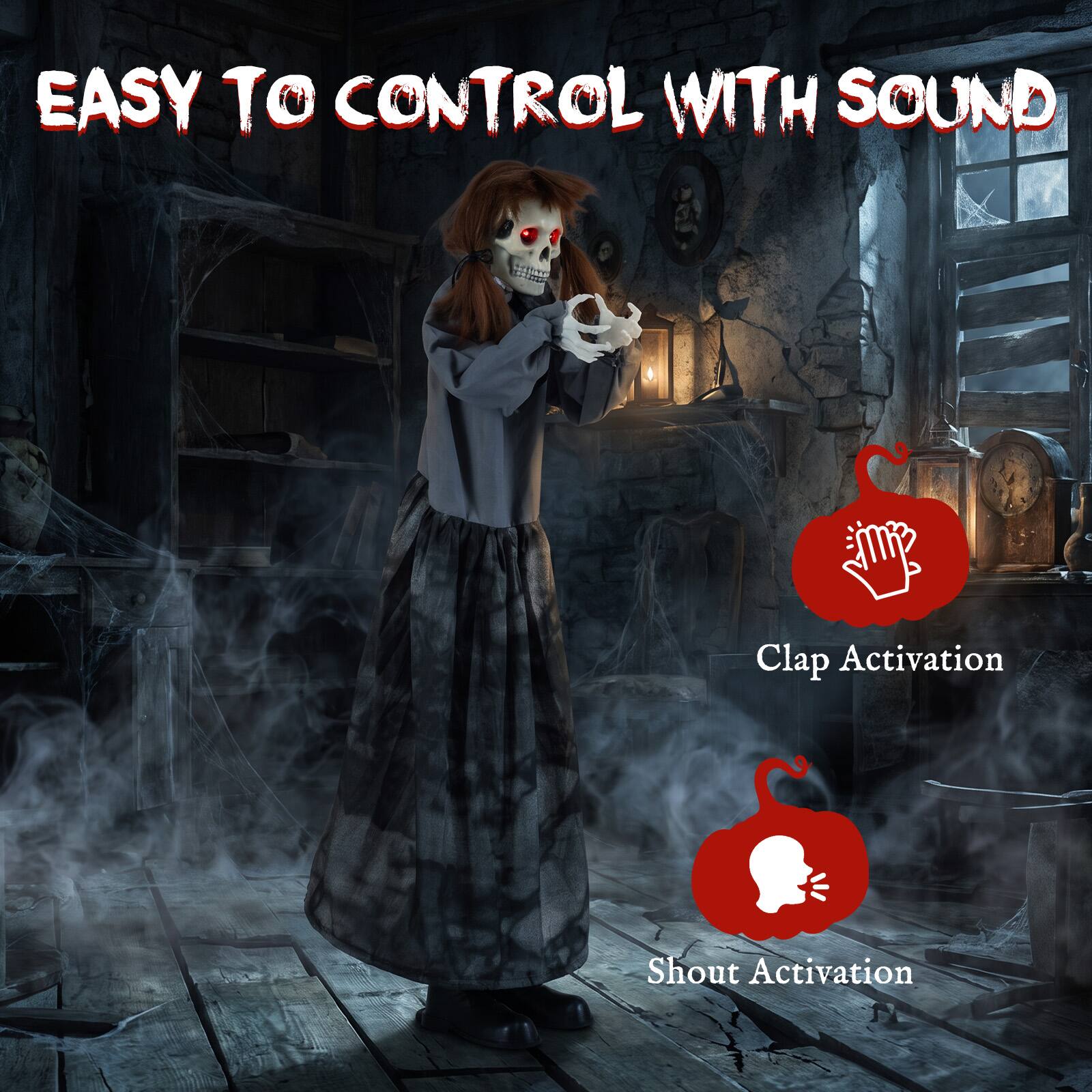 EASY TO CONTROL WITH SOUND

Clap Activation

Shout Activation