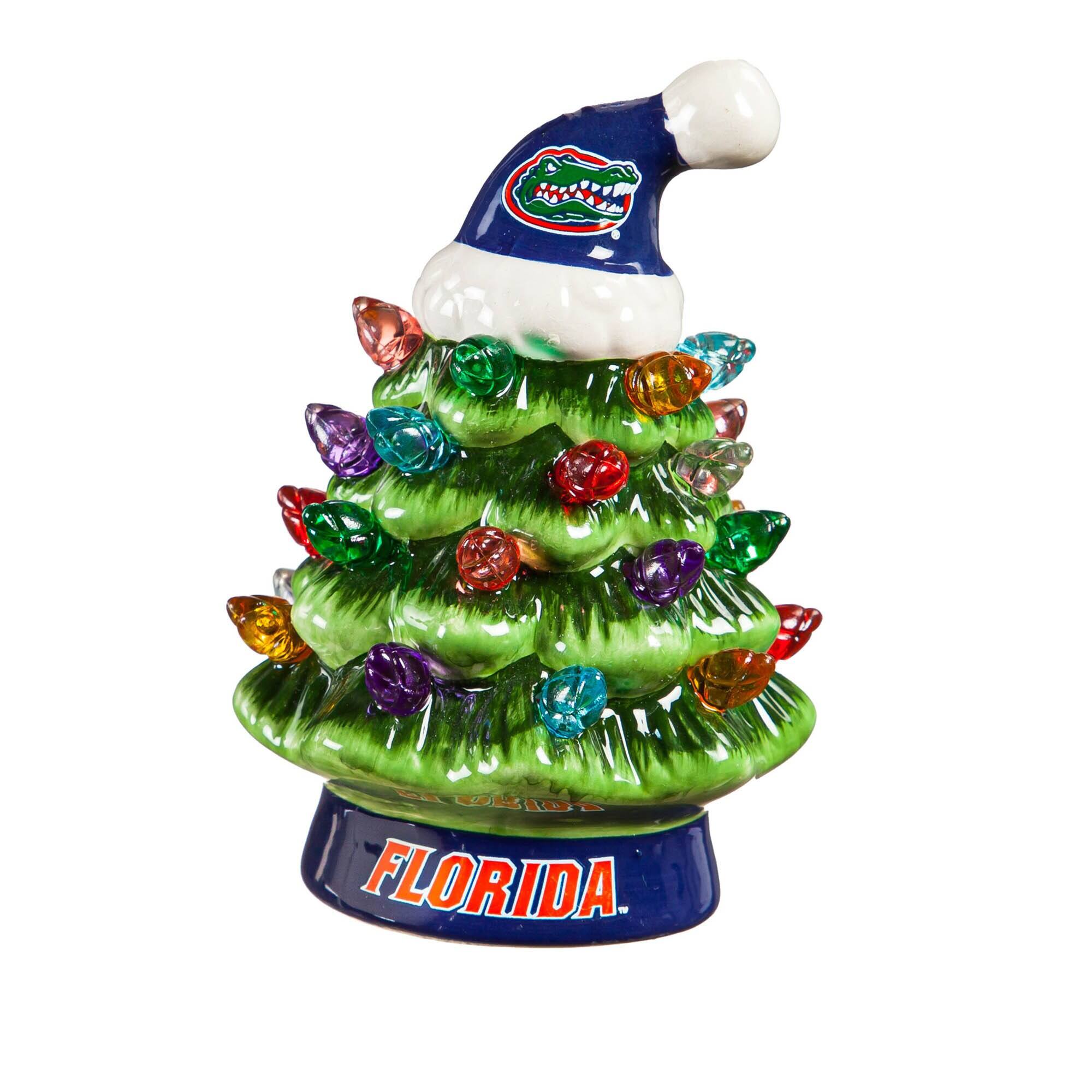 Alt View 1. Evergreen Enterprises - Florida Gators 2-Pack 4" Ceramic LED Christmas Tree Set - Multicolor.