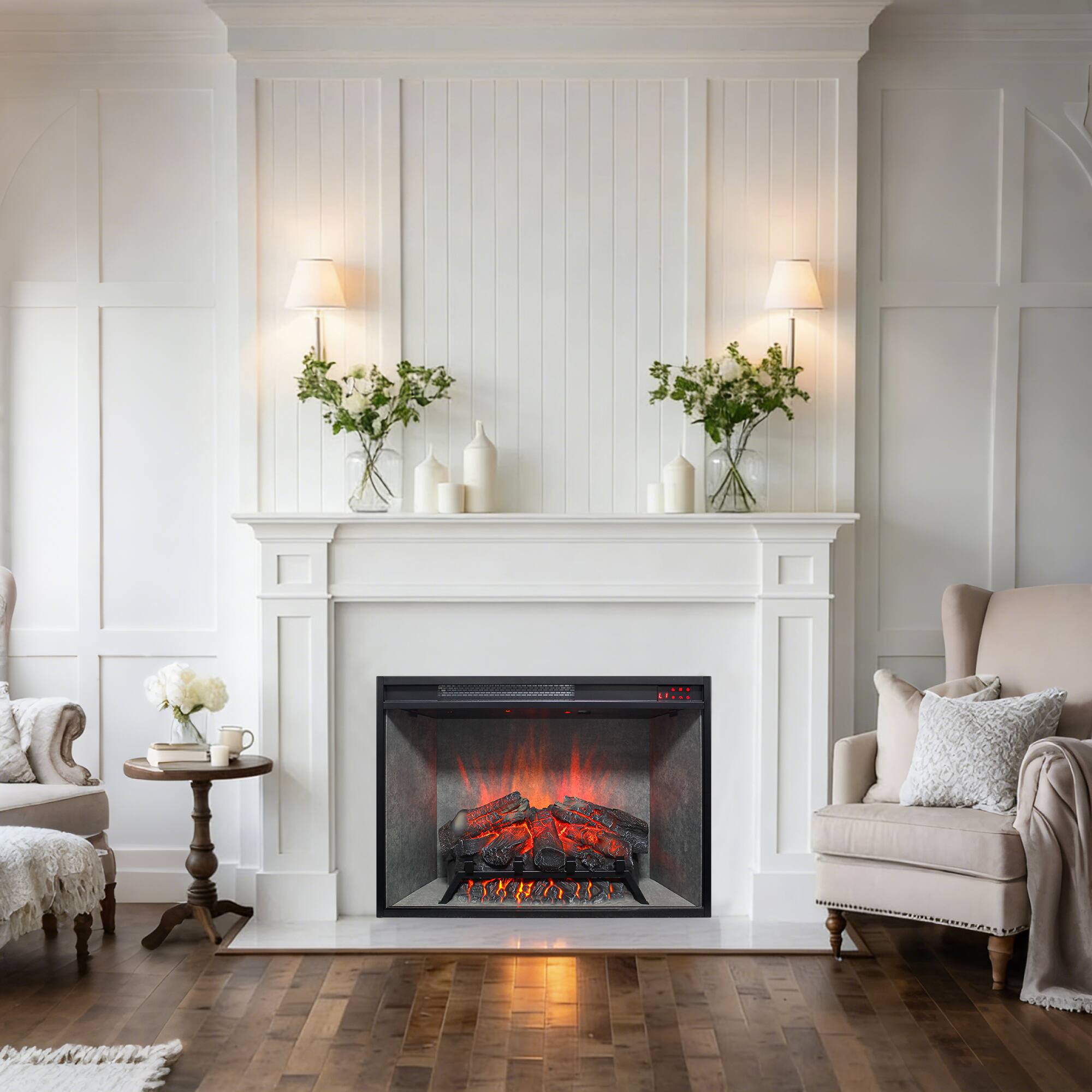 Boyel Living 28 in Infrared Electric Fireplace Insert 1500W 5000 BTU ...