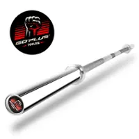 Costway - 700 lb Olympic Chromed Weight Bar 7' Olympic Barbell Multipurpose Weight Lifting - Chrome - Front_Zoom