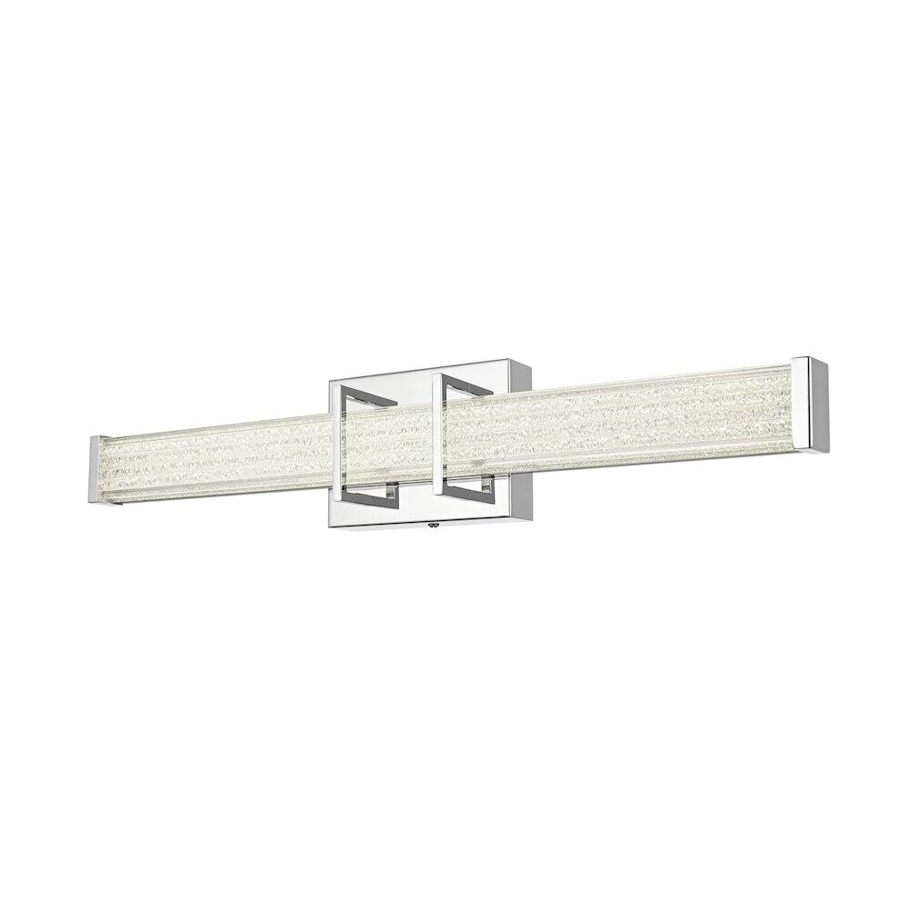 Back. Living District - Ivaan 24 Inch Led Wall Sconce In Chrome - Chrome.