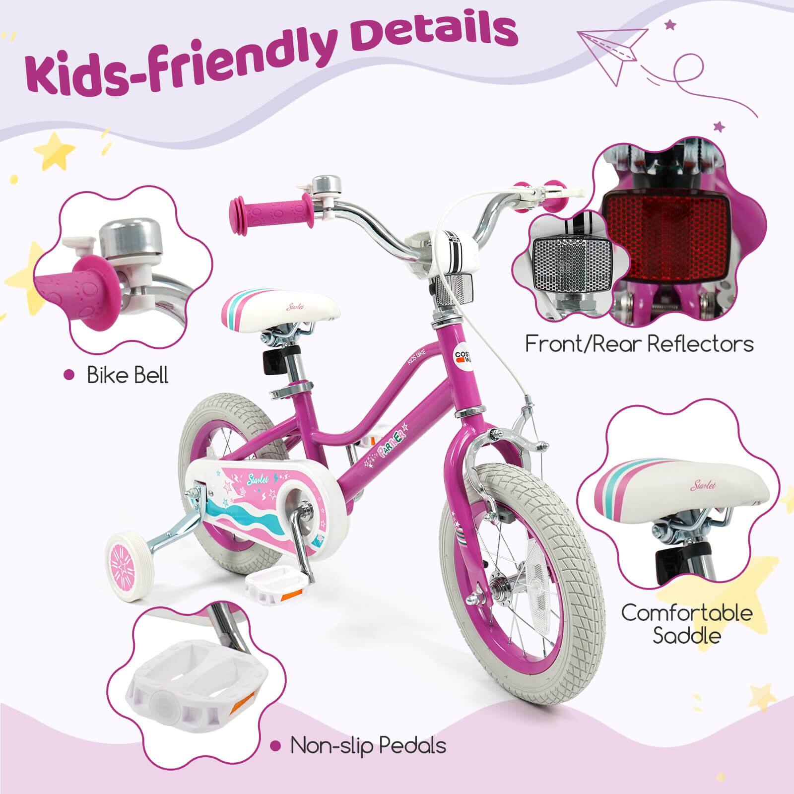 Kids-friendly Details

- Bike Bell
- Front/Rear Reflectors
- Comfortable Saddle
- Non-slip Pedals