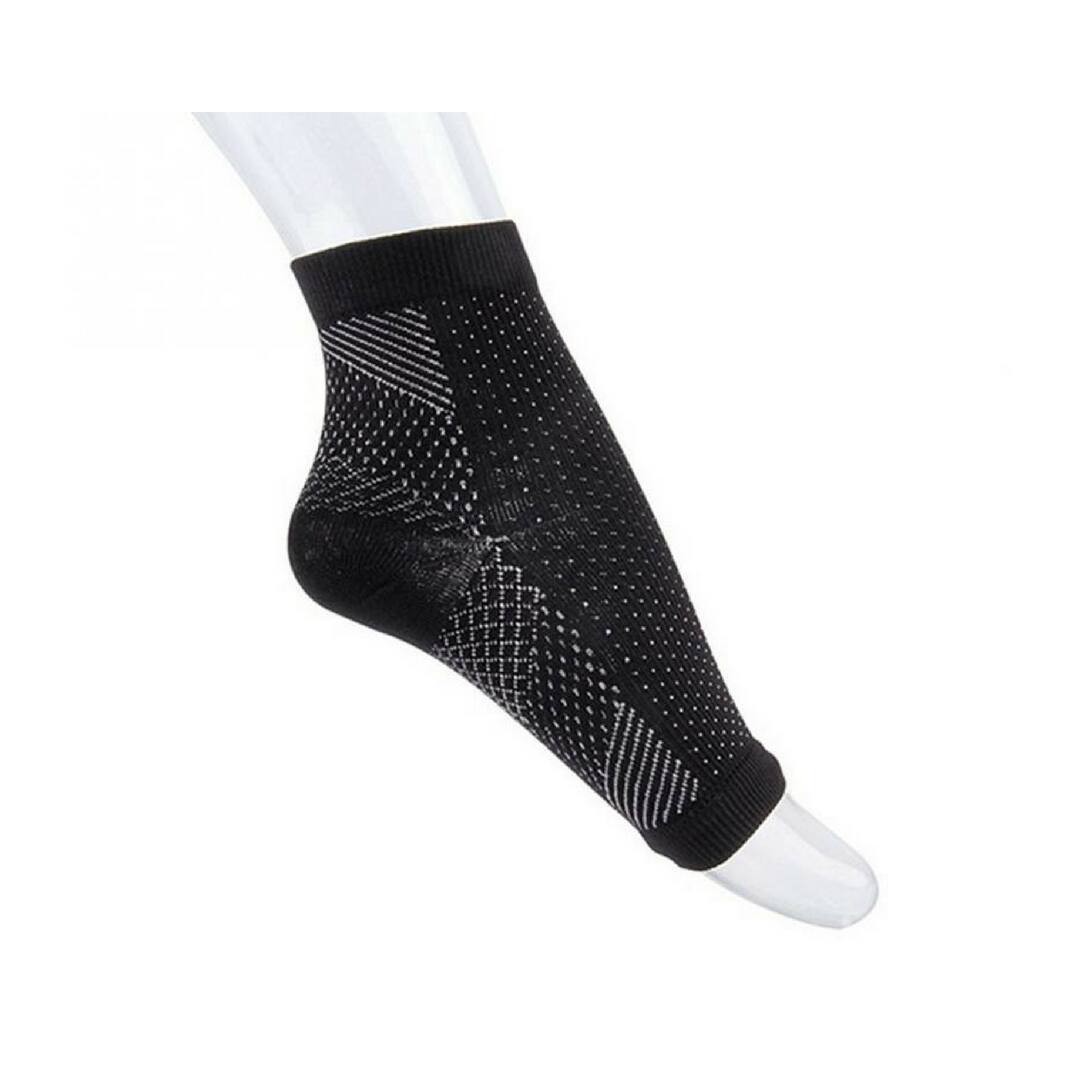 JupiterGear - Anti-Fatigue Compression Sock for Improved Circulation, Swelling Relief, Plantar Fasciitis Relief and Tired Feet - Black