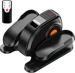 AOITUN - Compact Under-Desk Elliptical: Quiet, Adjustable Speed + LED Display - Black