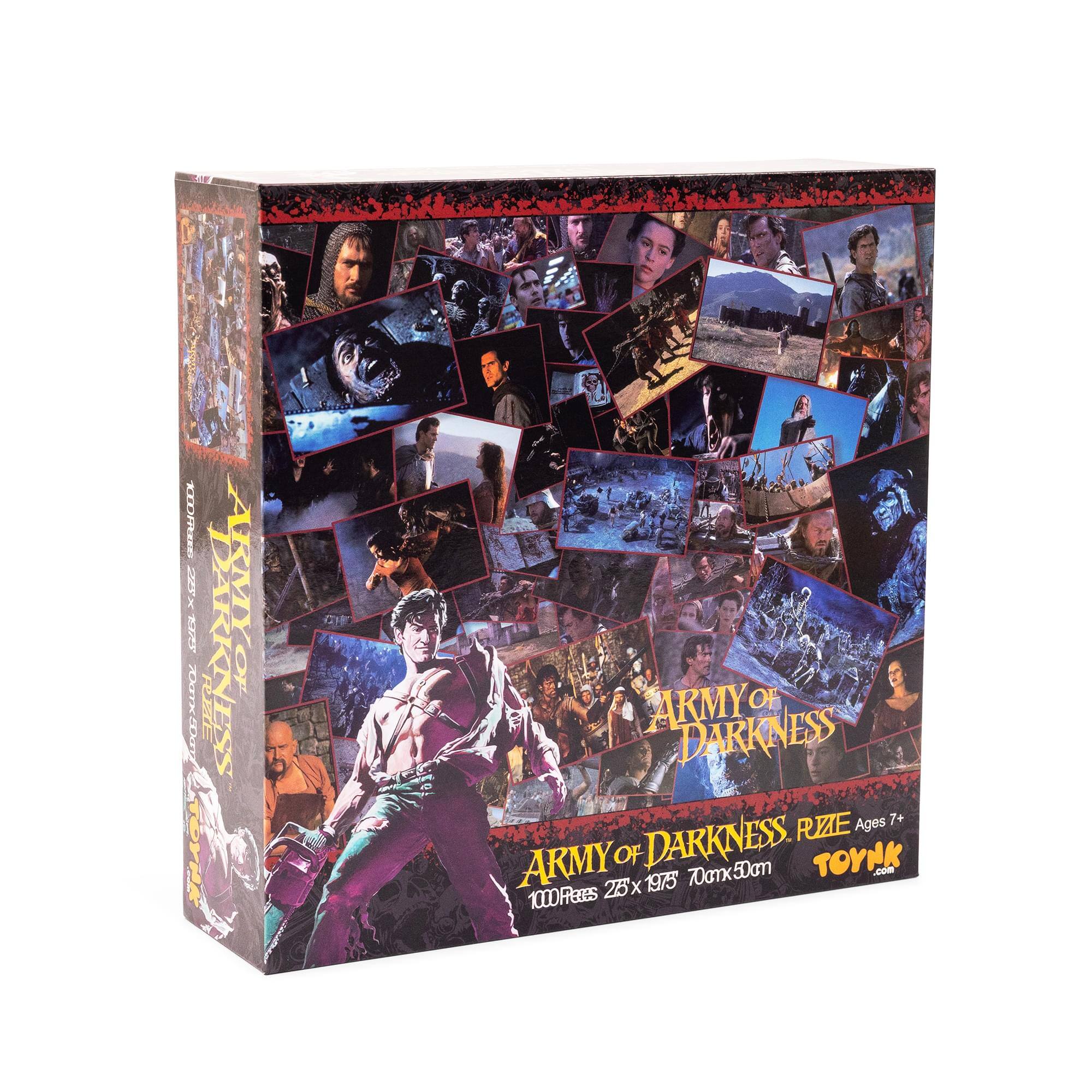 ARMY OF DARKNESS RIZE  
Ages 7+  
100 Figures  
25x 1975  
70cm x 50cm  
TOYNK.com