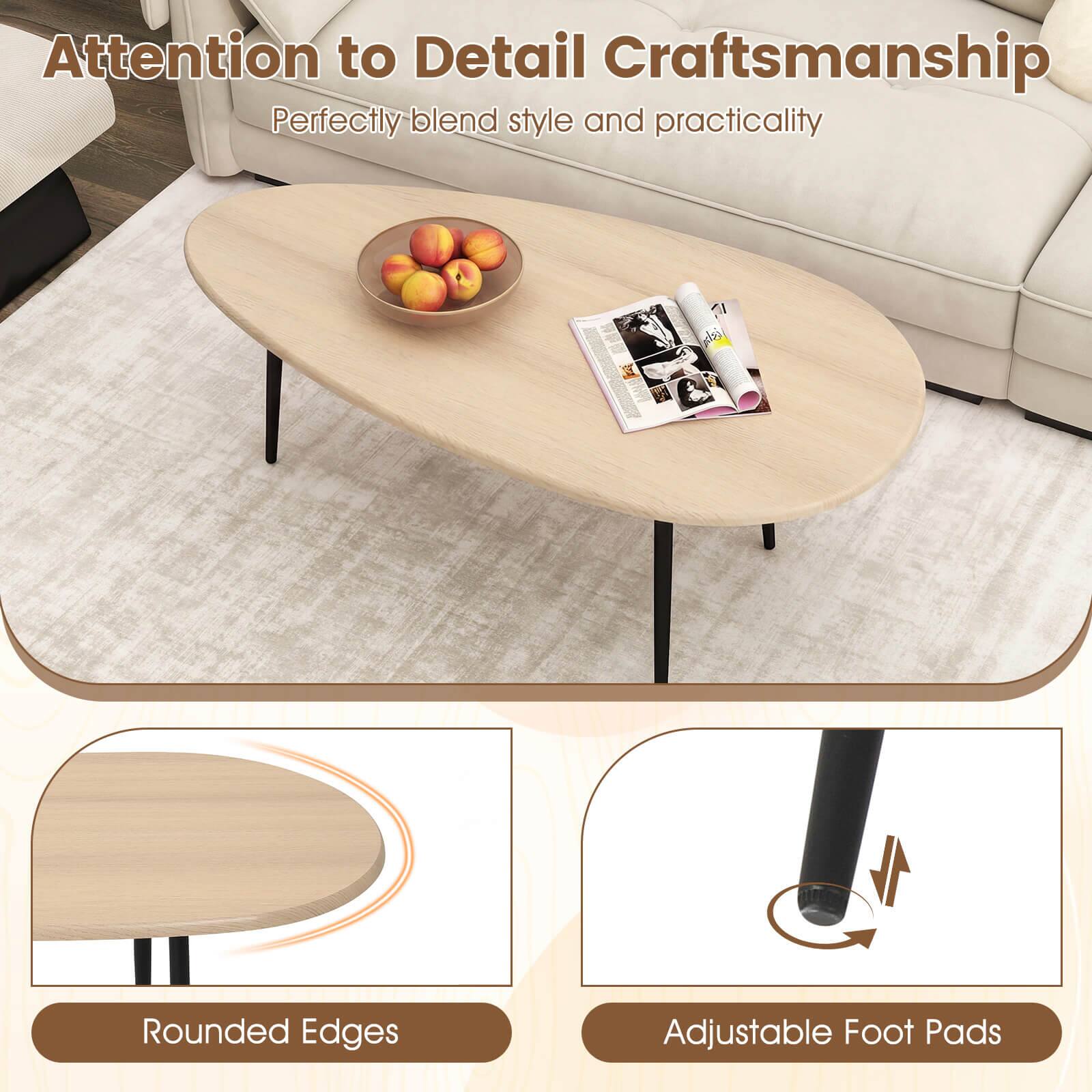 Attention to Detail Craftsmanship  
Perfectly blend style and practicality  

Rounded Edges  
Adjustable Foot Pads