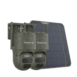 Reolink - 2Pcs TrackMix LTE-C 4G Dual-Lens 4K 8MP Battery Solar Security Camera Auto-Zoom Track, Person/Car/Pet Detection - Camouflage
