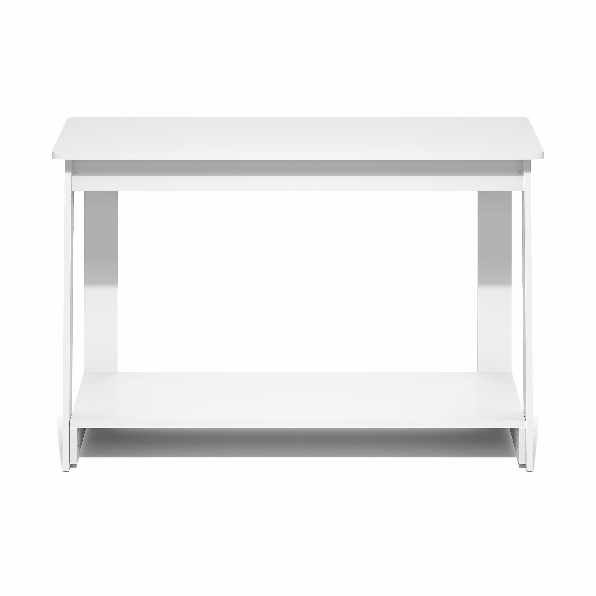 Alt View 6. Furinno - BEGINNING TV Stand, 2-Tier Open Back Rectangular Entertainment Center with Open Shelf, TV Console for TV up to 36 Inch - White.