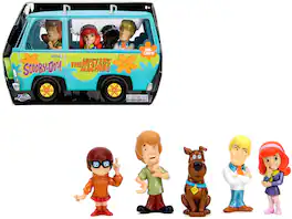 Set of 5 Diecast Figures "Scooby-Doo" TV Series "Metalfigs" Series Diecast Models by Jada - Multicolor