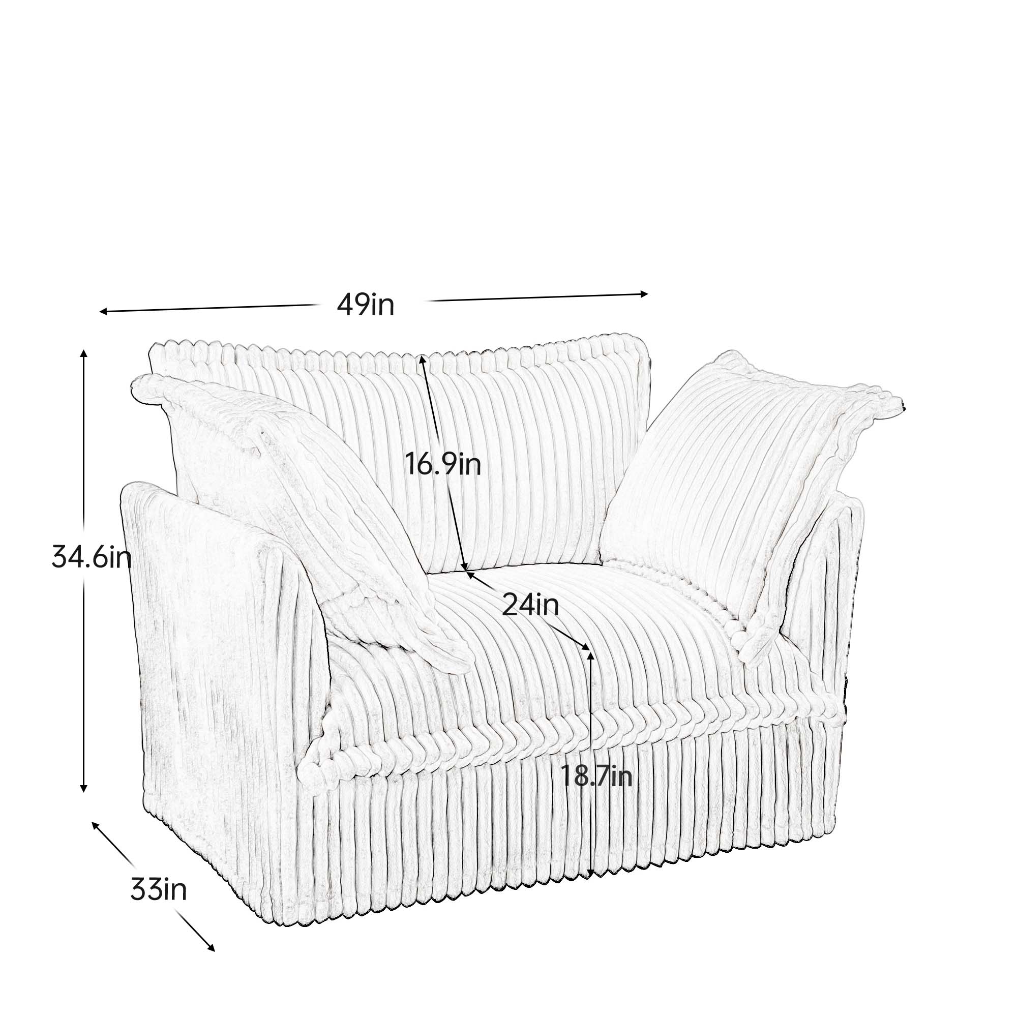 49in  
16.9in  
34.6in  
24in  
18.7in  
33in