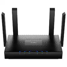 Front. Cudy - Cudy AX3000 Dual Band Wi-Fi 6 Wireless Gigabit Internet Mesh Router WR3000 for Home, Open VPN, MU-MIMO, 1.3GHz Dual-Core - Black.