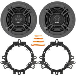 Pyle - PL613BK 6.5" 300W 3-Way Triaxial Speakers (Pair), Spacer Adapters, Speaker Baffle, Pry Tool Set (GM + Ford Vehicle)