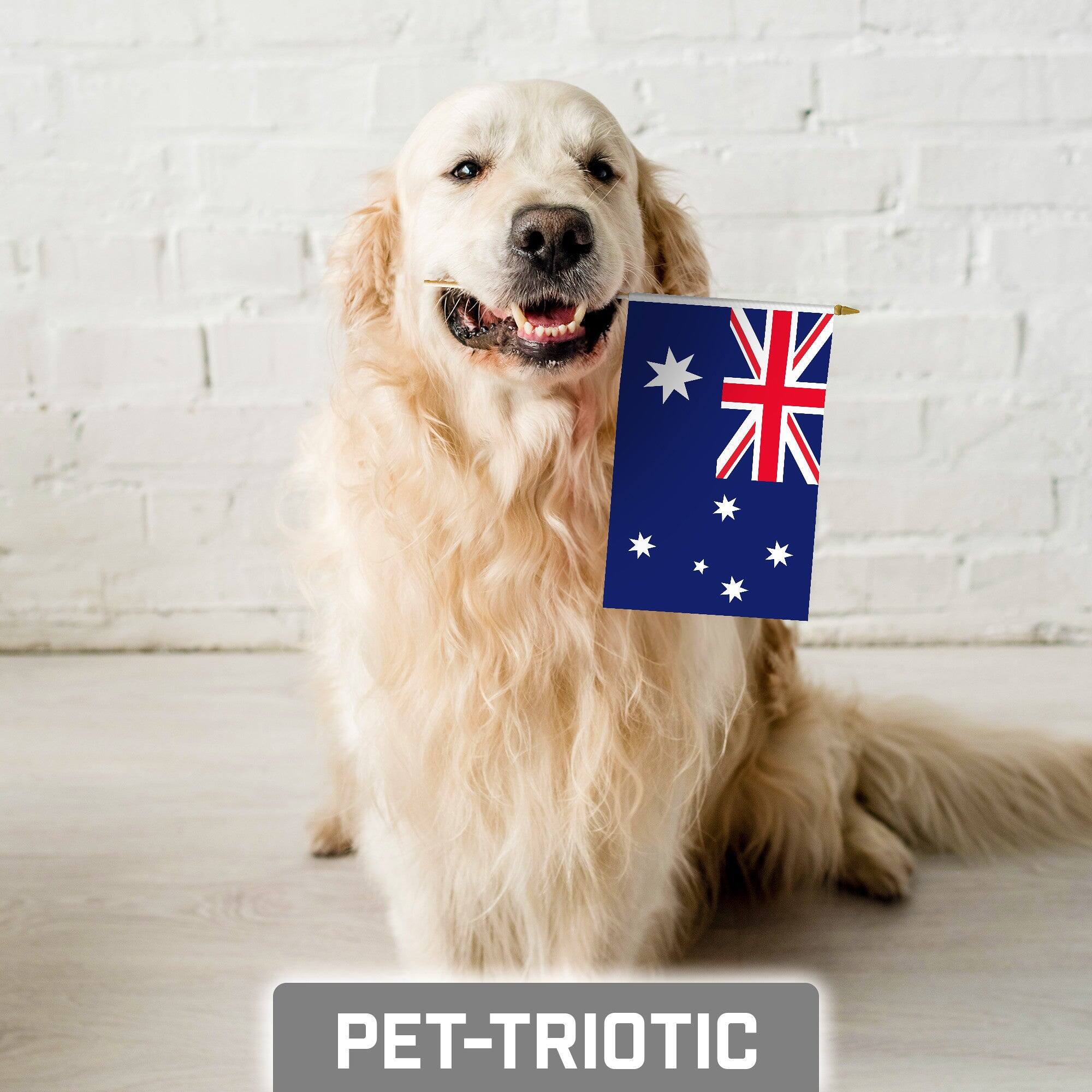 Alt View 3. G128 - 10-Pack 8 x 12 in Australia Handheld Stick Flags - Blue.