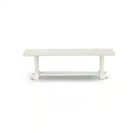 East West Furniture - VB026 V-Style Modern Dining Room Bench with Solid Wood Seat - Brown