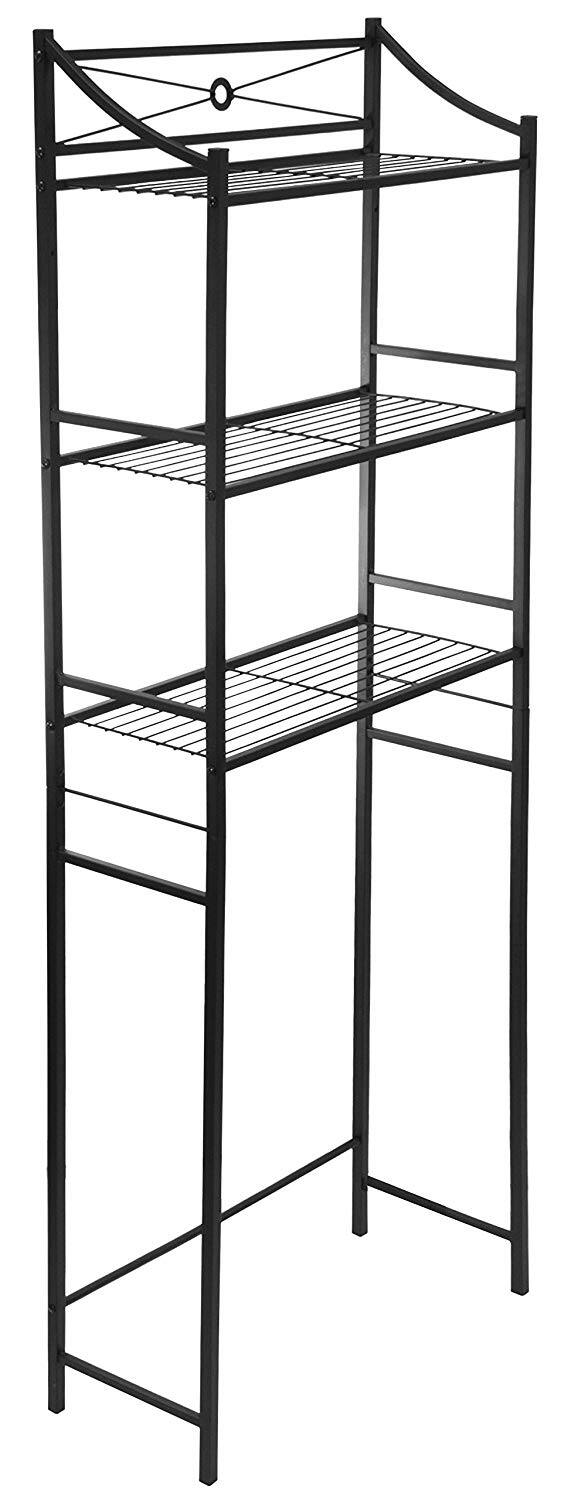 Alt View 4. Sorbus - Sorbus Bathroom Storage Shelf Over Toilet Space Saver, Freestanding Shelves for Bath Essentials, Planters, Books - Black.