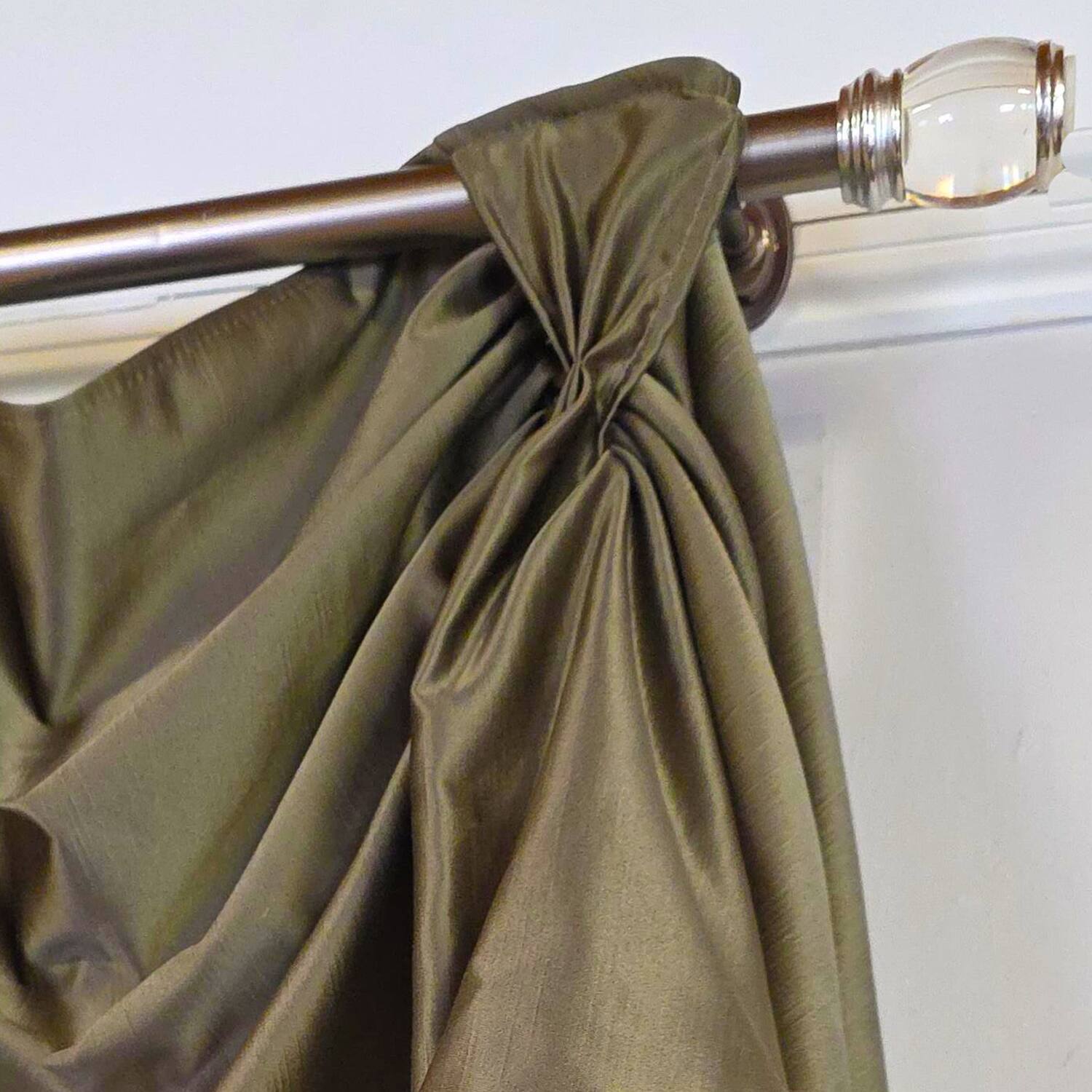 Back. RLF Home - RLF Home Soft Rayon 3-S Victory Swag Window Valance 100% Cotton Tab Top 54" x 17" Green - Green.