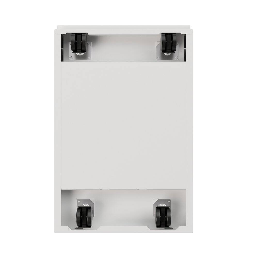 Alt View 5. Hirsh - Hirsh 20 inch Deep Mobile Pedestal File Cabinet 2 Drawer Box-File White/Black - White.