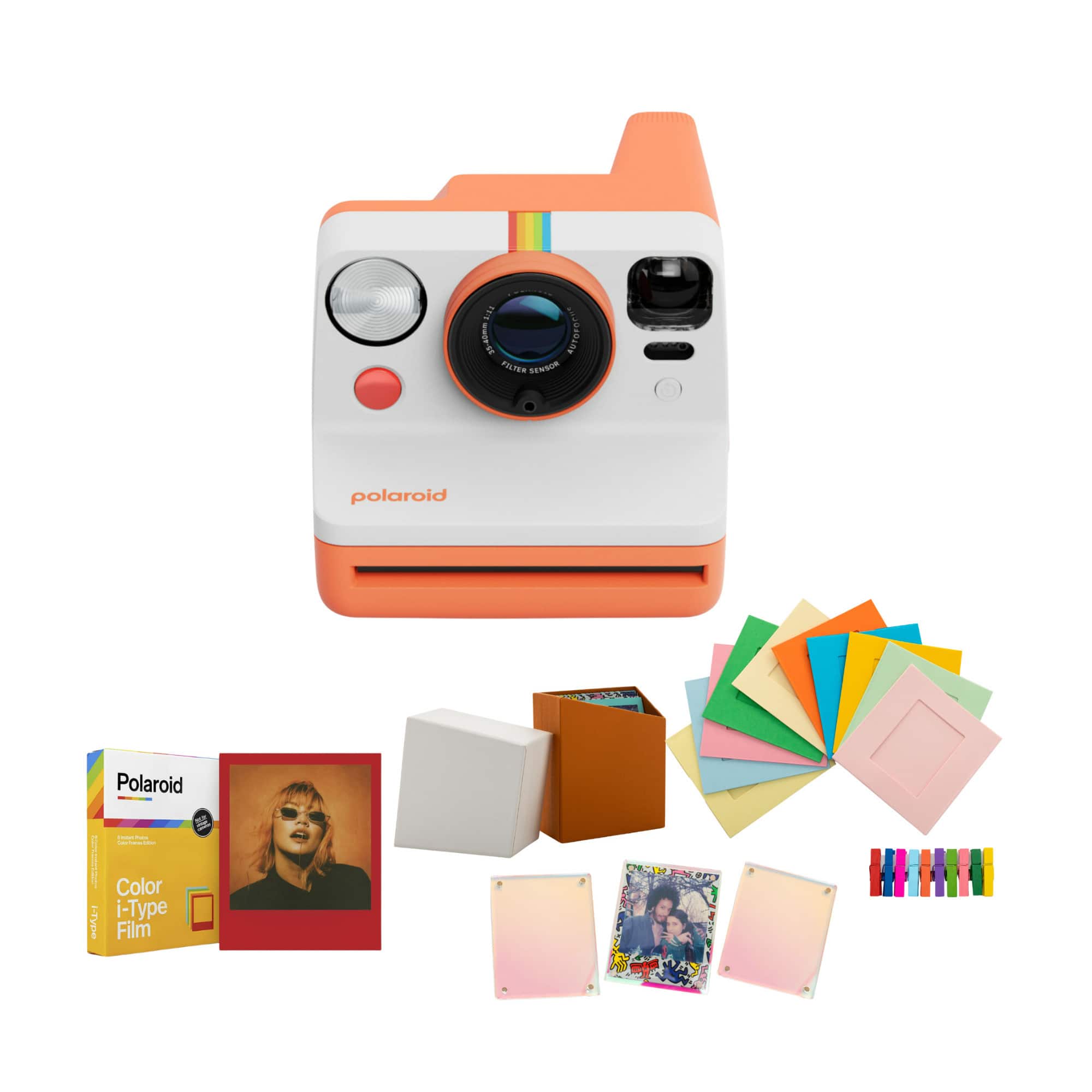 Polaroid - Now Generation 3 Analog Instant Camera with Color Film Bundle - Coral
