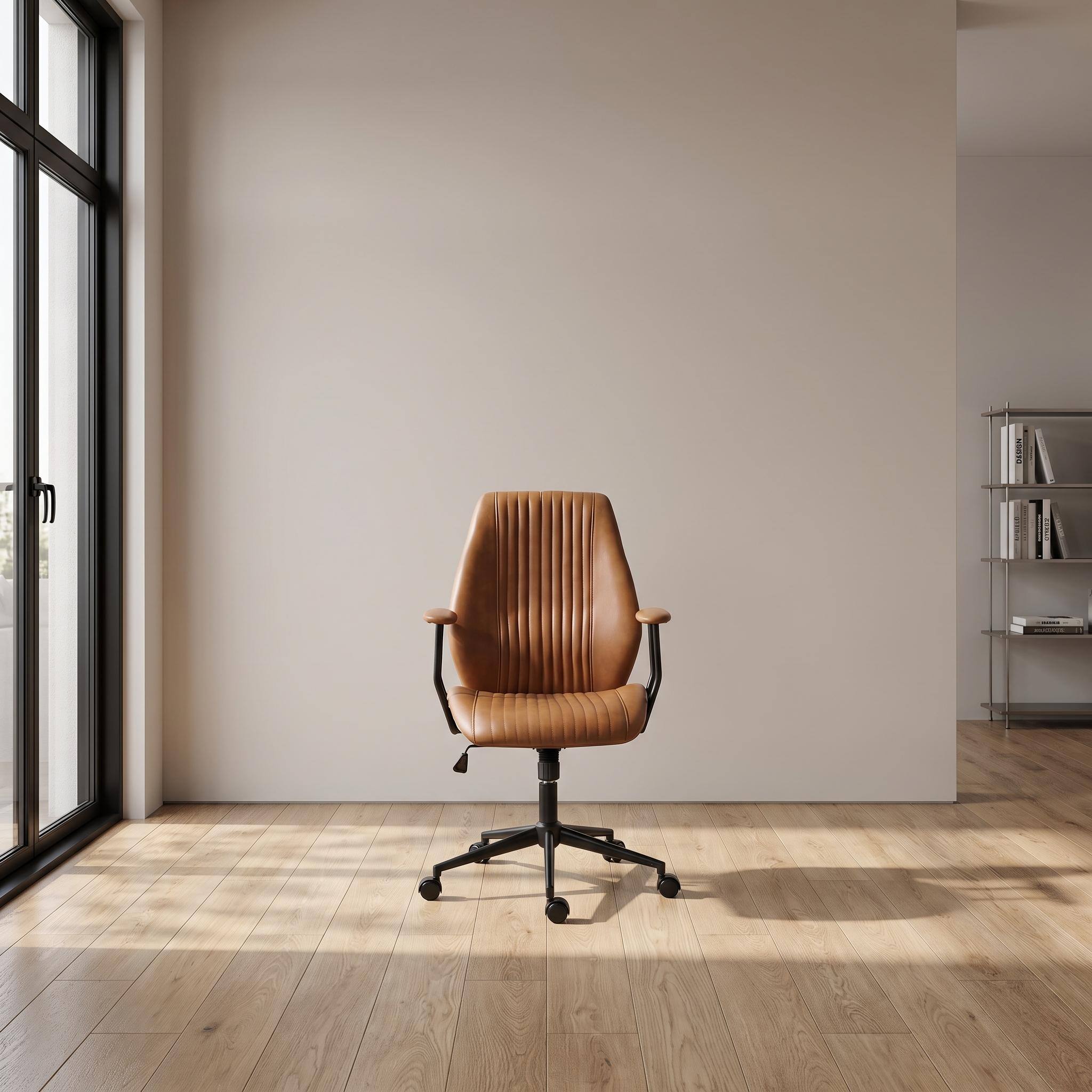 Alt View 7. Forest'nSky - Brown Office Chair Comfort-Focused Desk Chair with Height-Adjustable - Brown.