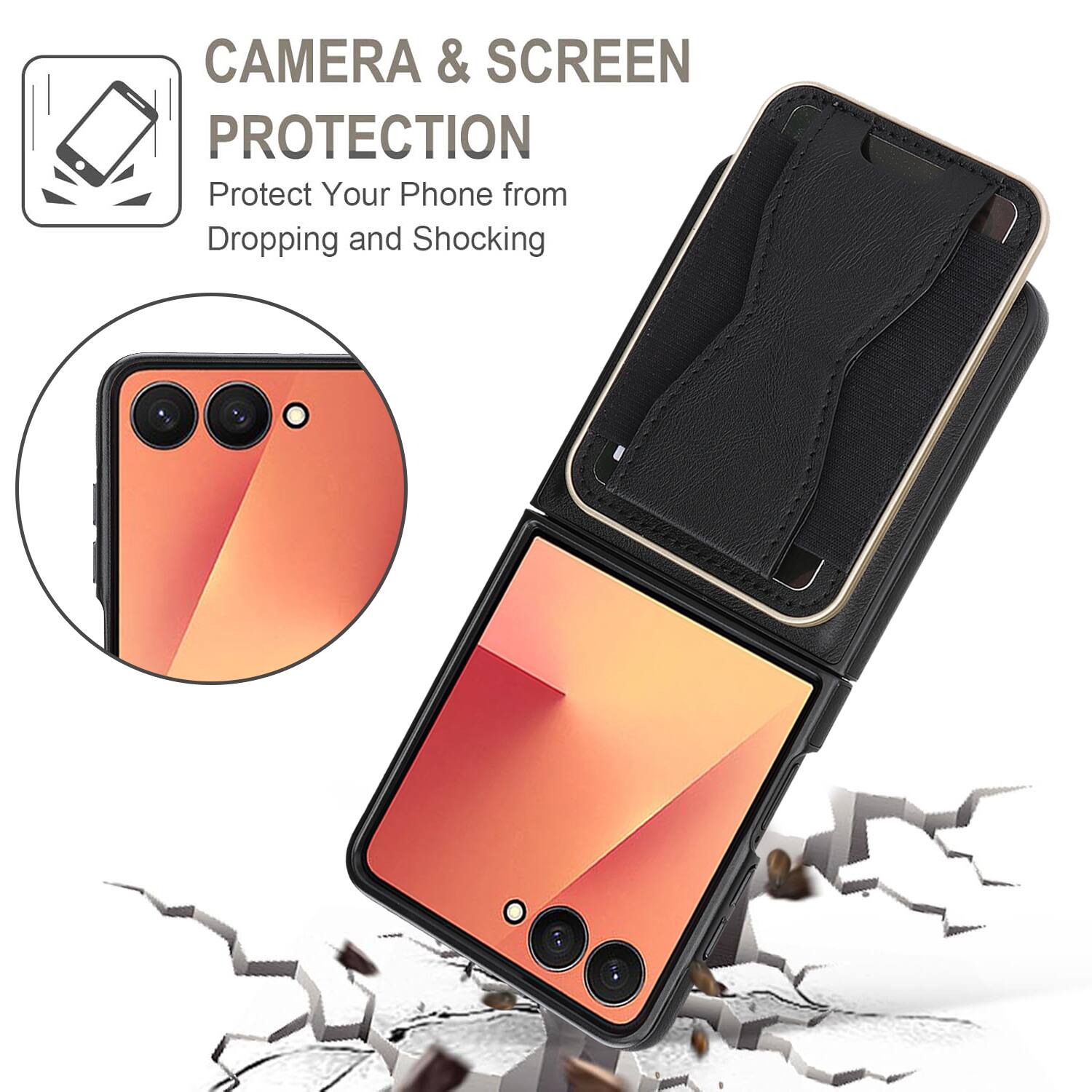 CAMERA & SCREEN PROTECTION  
Protect Your Phone from Dropping and Shocking