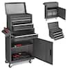 Front. Winado - Rolling 4-drawer Tool Chest Mechanic Tool Organizer Tool Box with Adjustable Shelf & Lockable Wheel for Garage, Workshop - Black.