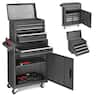 Winado - Rolling 4-drawer Tool Chest Mechanic Tool Organizer Tool Box with Adjustable Shelf & Lockable Wheel for Garage, Workshop - Black