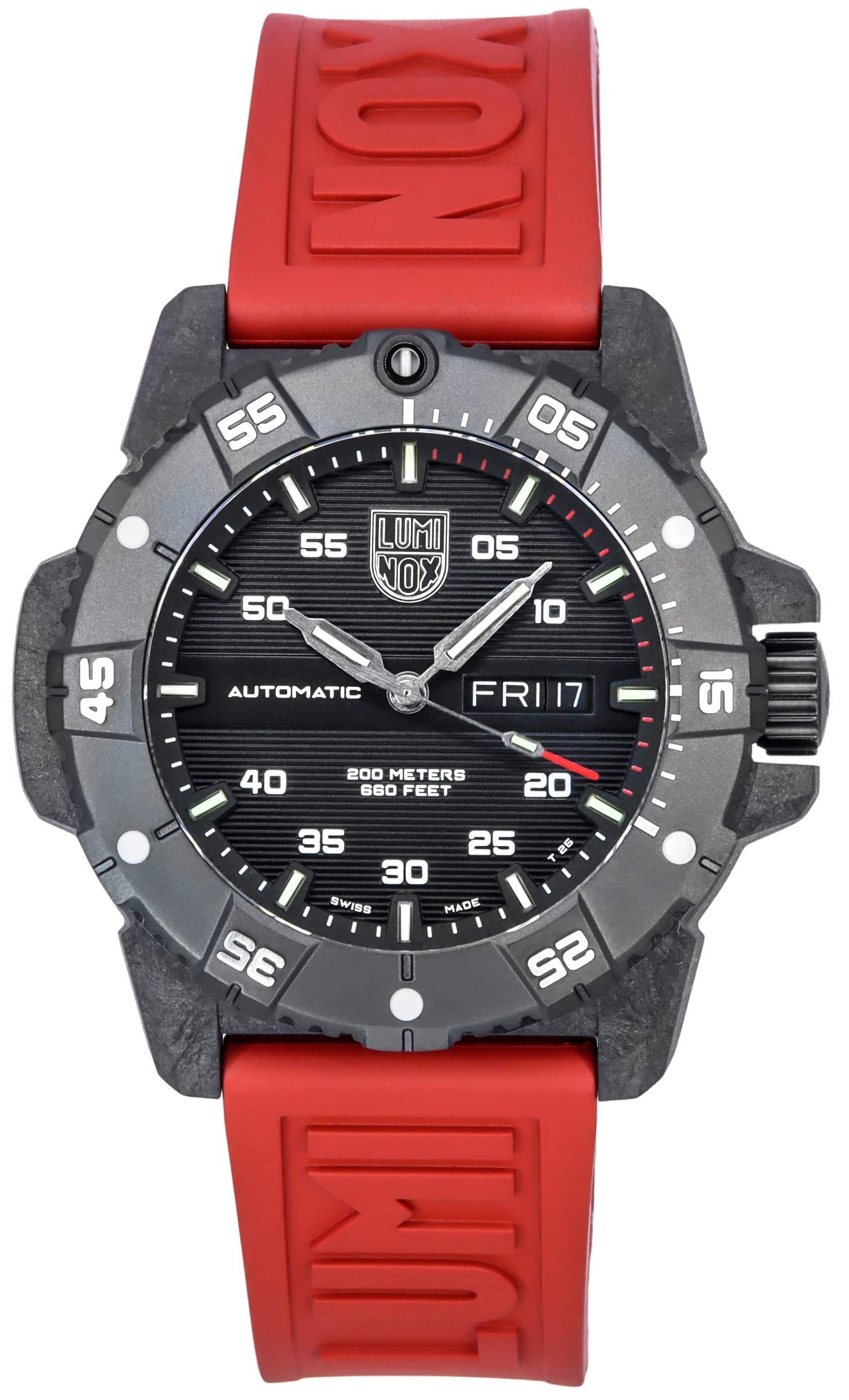Luminox - Master Carbon Seal Rubber Strap Dial Swiss Automatic Diver's XS.3875 200M Men's Watch - Black