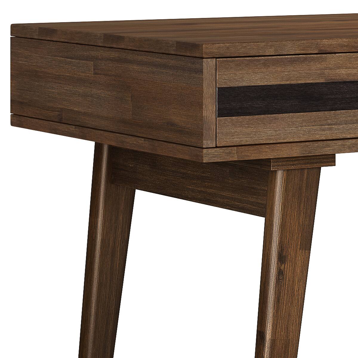 Alt View 1. Simpli Home - Clarkson SOLID ACACIA WOOD Contemporary 60 inch Wide Desk in Rustic Natural Aged Brown - Rustic Natural Aged Brown.