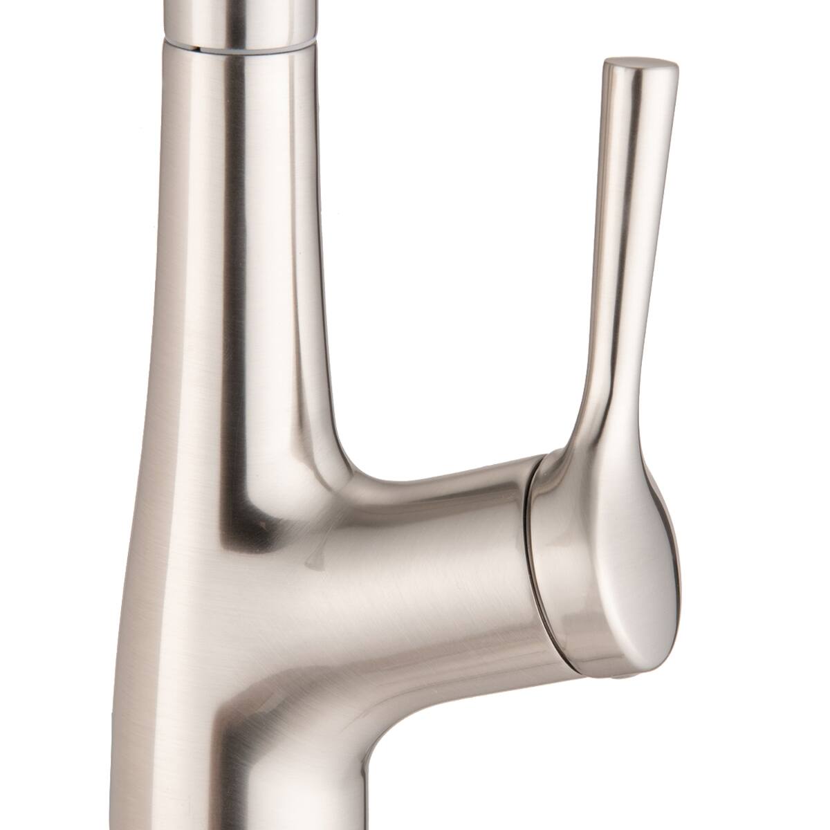 Back. Ropilly - Ropilly Single Handle Pull Down Kitchen Faucet, Brushed Nickel, High Arc Swivel Spout - Brushed Nickel.