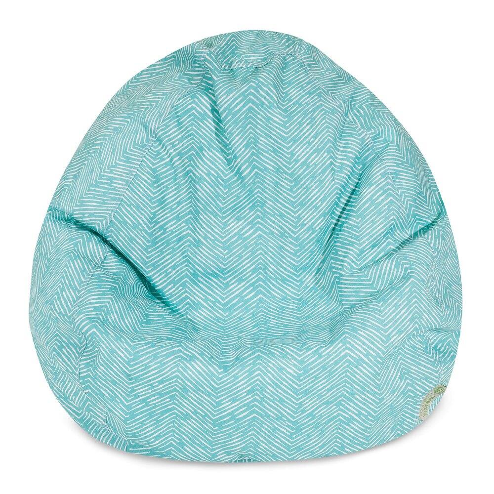 Front. Majestic Home - Small Bean Bag South West Teal - Blue.