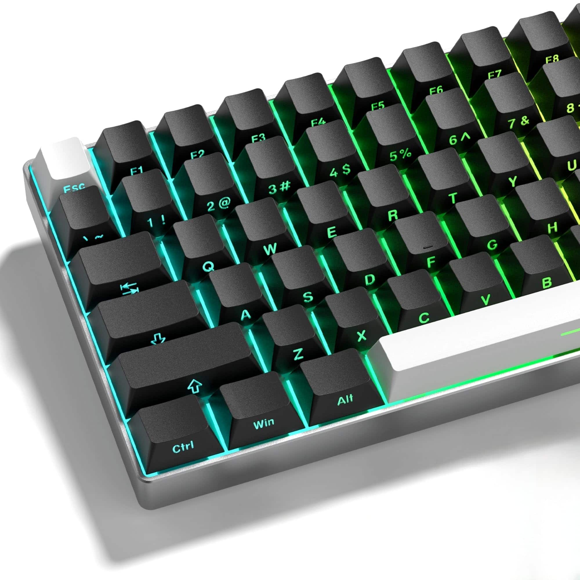 PARKER SLATER - Keycaps PBT Doubleshot Cherry Profile 121-Key - Black/White