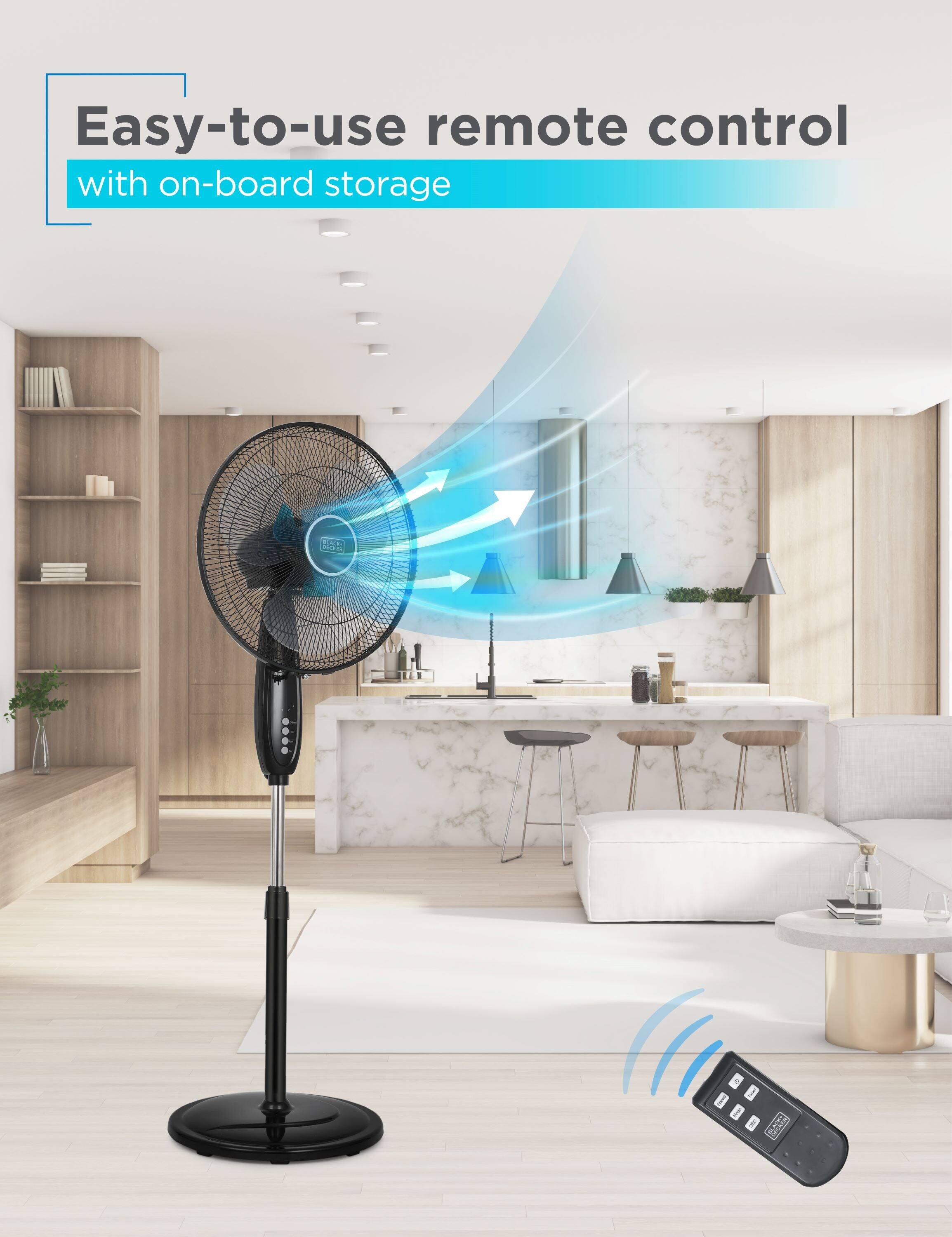 Easy-to-use remote control with on-board storage