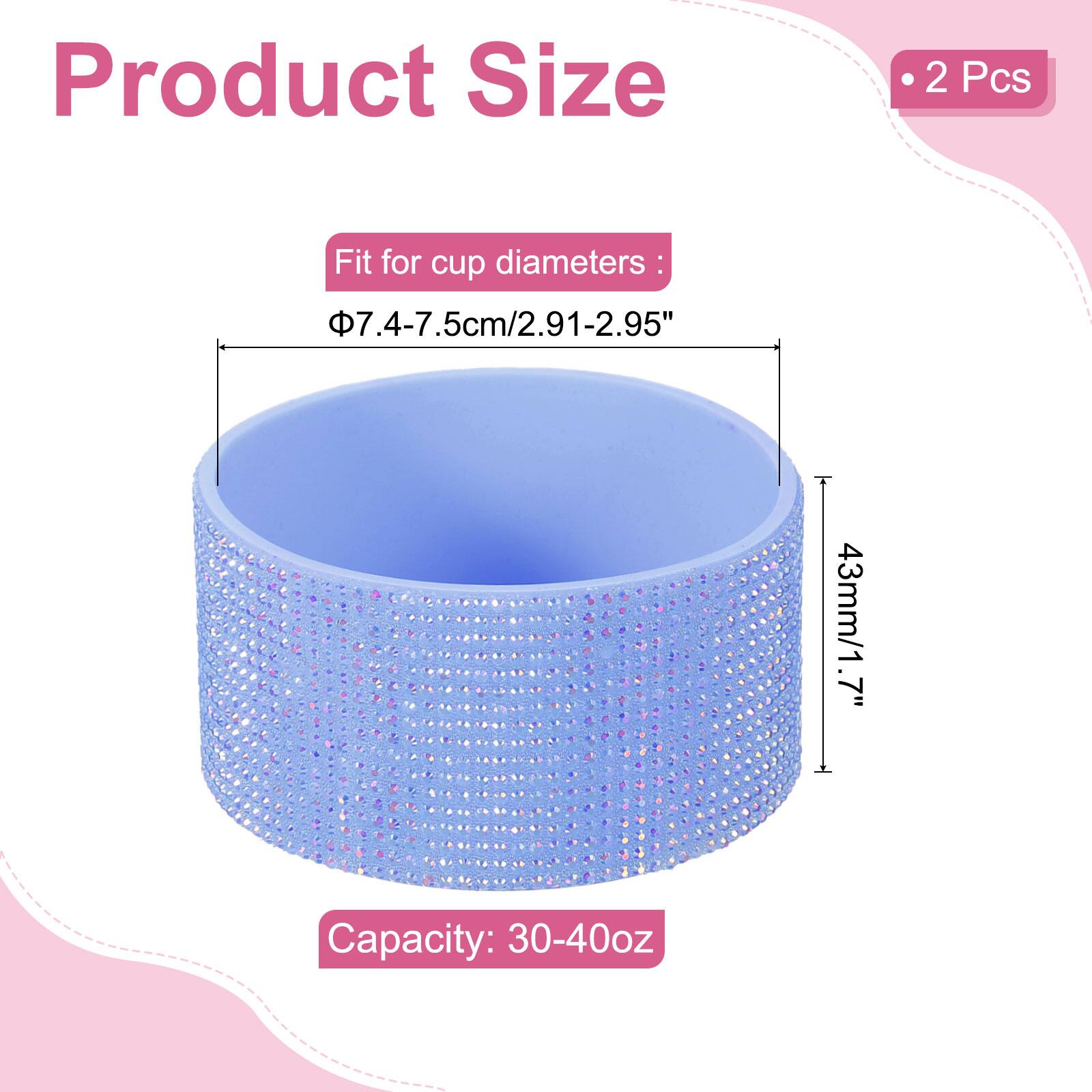 Product Size  
2 Pcs  
Fit for cup diameters: 7.4-7.5cm/2.91-2.95"  
43mm/1.7"  
Capacity: 30-40oz