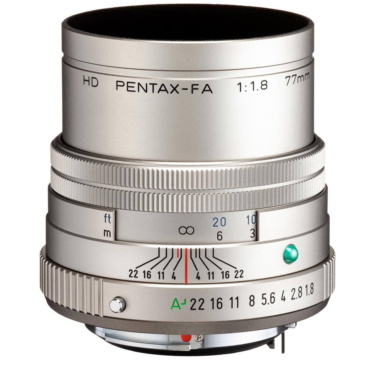 HD PENTAX-FA 1:1.8 77mm

ft m
8
20 6
10 3
22 16
11 4 4 11 16 22 11 8 5.6 4 2.8 1.8 LA 22 16