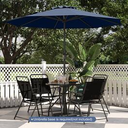 Mondawe - Outdoor Heavy Duty Market Umbrella with Crank Handle and 8 Sturdy Ribs - Navy