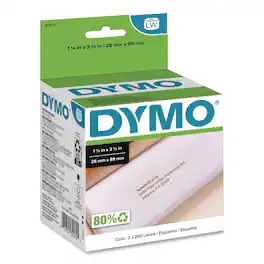 DYMO - 30572 LabelWriter 1.12 in. x 3.5 in. Address Labels - (520/Pack) - White