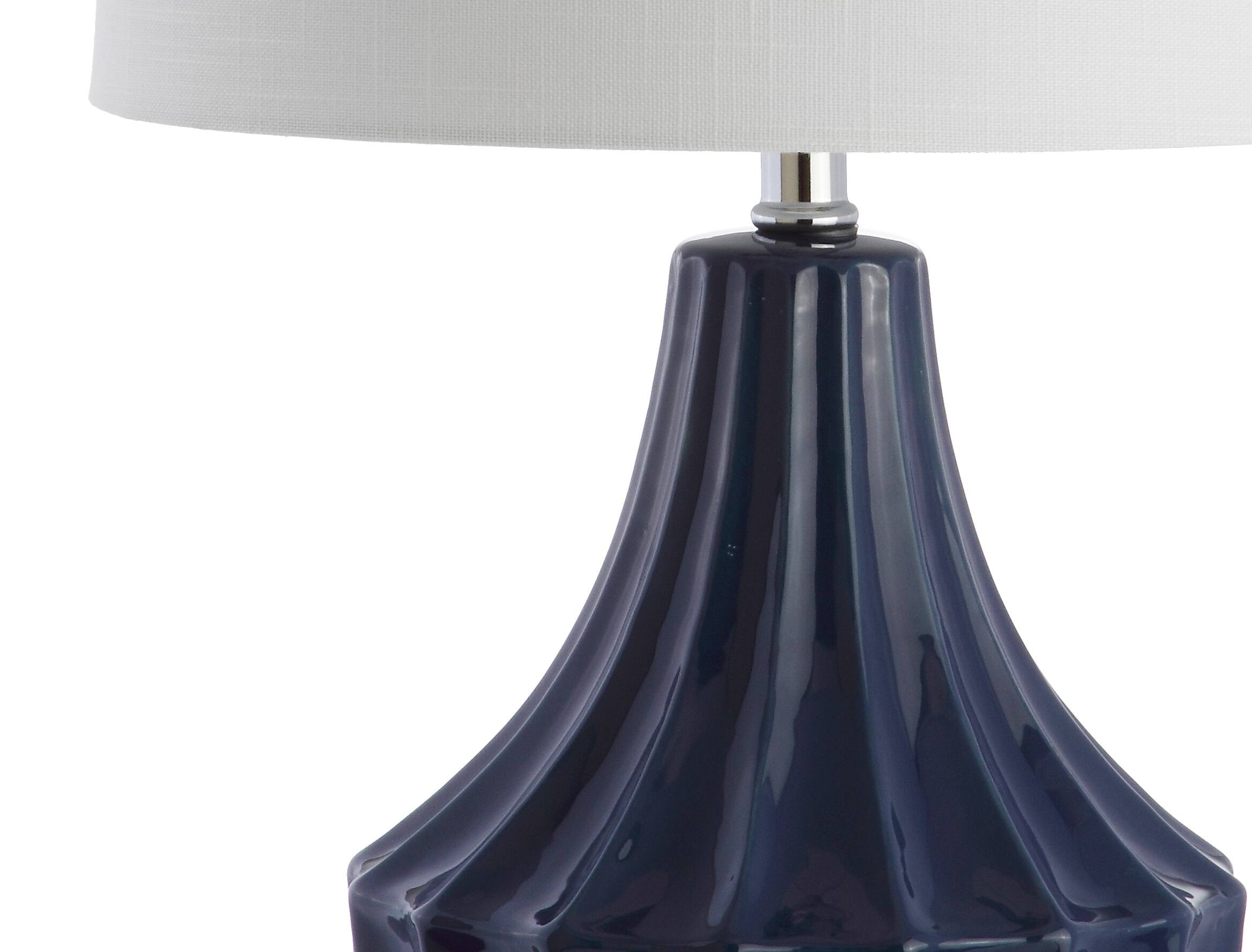 Alt View 6. Jonathan Y - Tate 24.5" Ceramic LED Table Lamp, Navy - Navy.