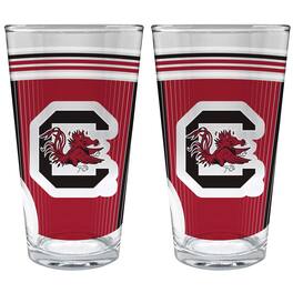 Great American Products - South Carolina Gamecocks Two-Piece 16oz. Pint Glass Set - Multicolor