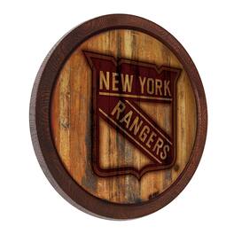 The Fan-Brand - New York Rangers 21'' x 21'' Faux Barrel Top Sign - Multicolor