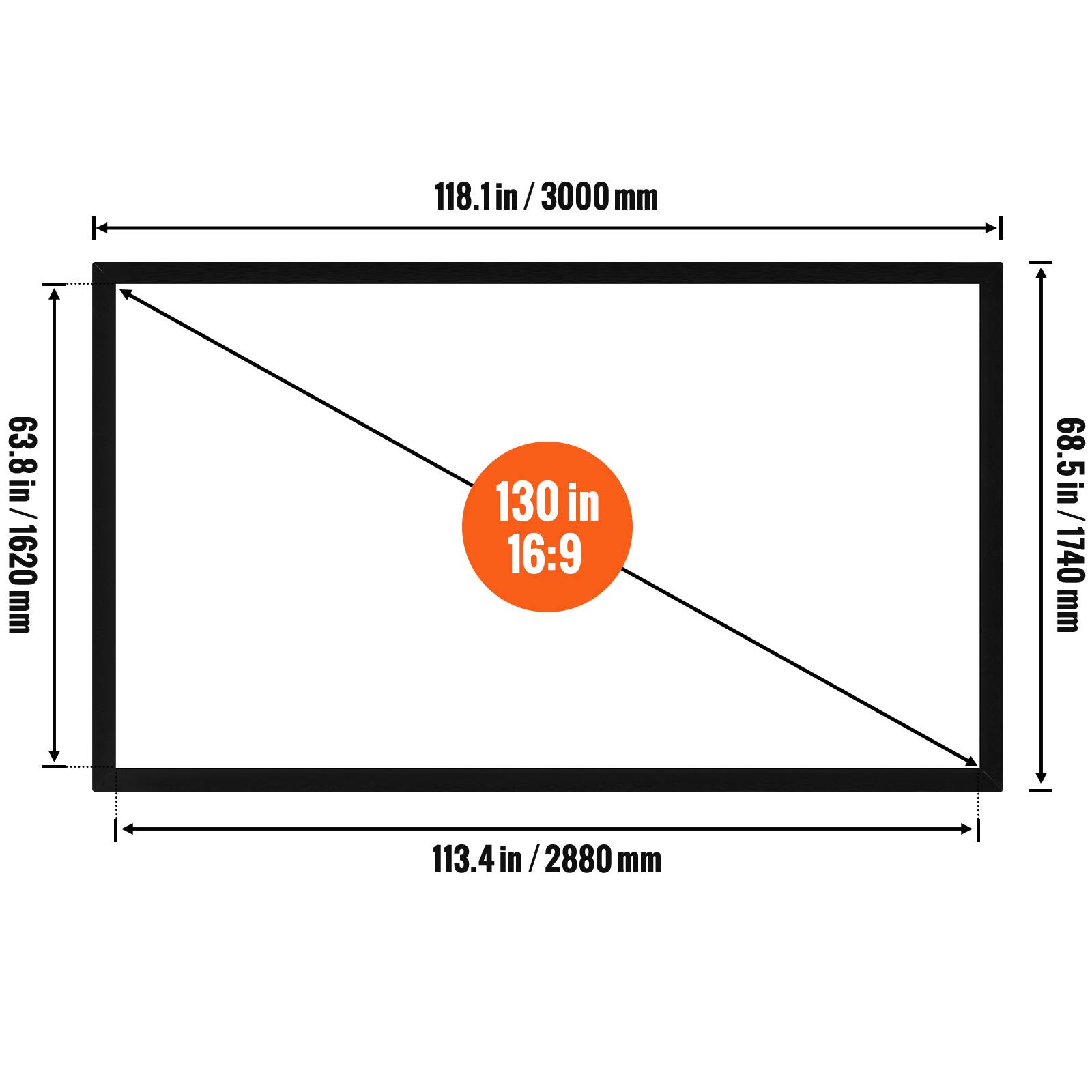 118.1 in / 3000 mm  
63.8 in / 1620 mm  
130 in / 3300 mm  
113.4 in / 2880 mm  
68.5 in / 1740 mm